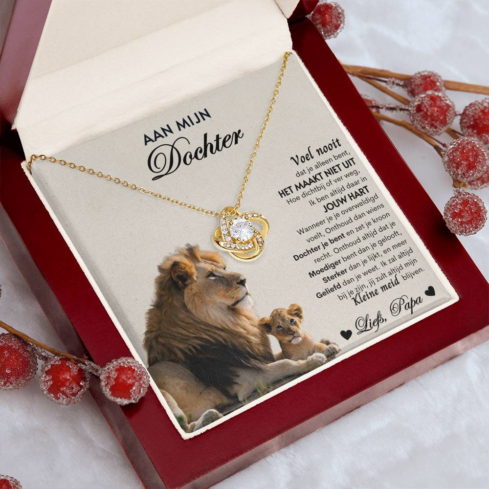 To my daughter - Love, Dad - Love Knot Necklace