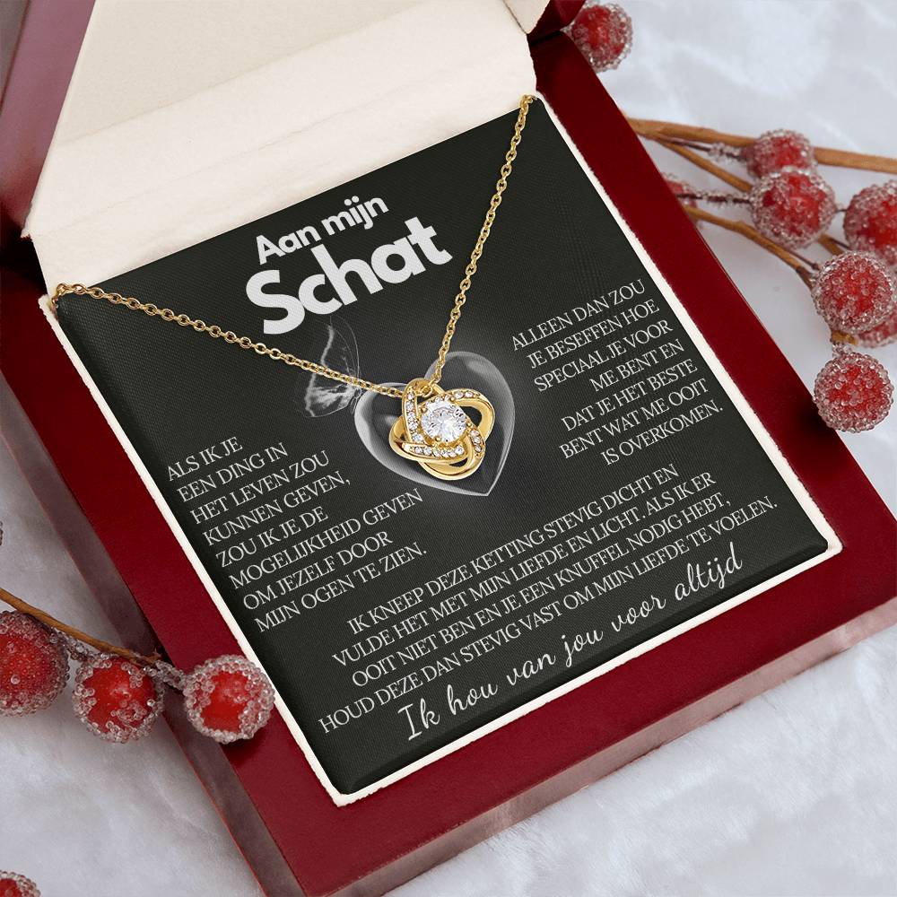 To My Treasure - I love you forever - Love knot necklace