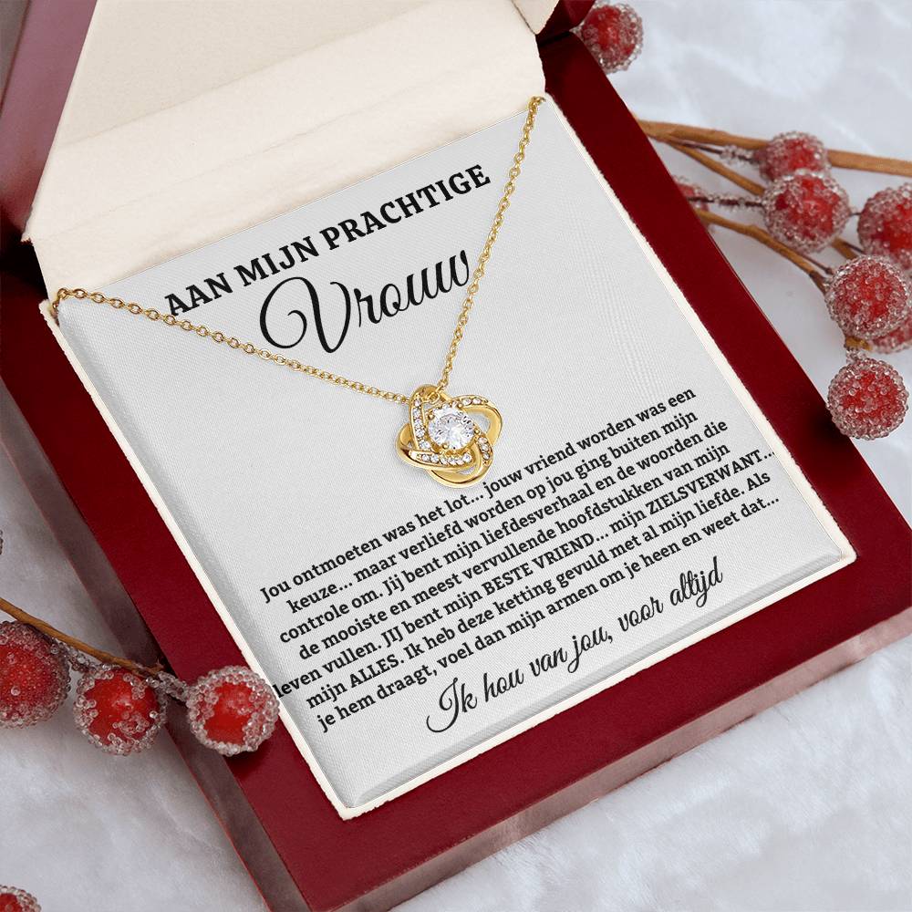 To My Beautiful Wife - You Are My Love Story - Love Knot Necklace