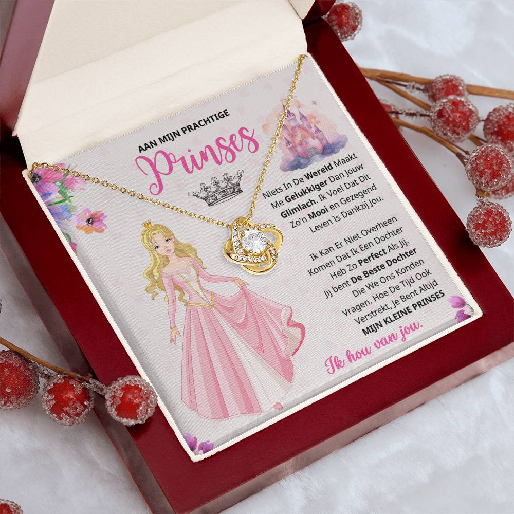 To My Daughter - My Beautiful Princess - Love Knot Necklace