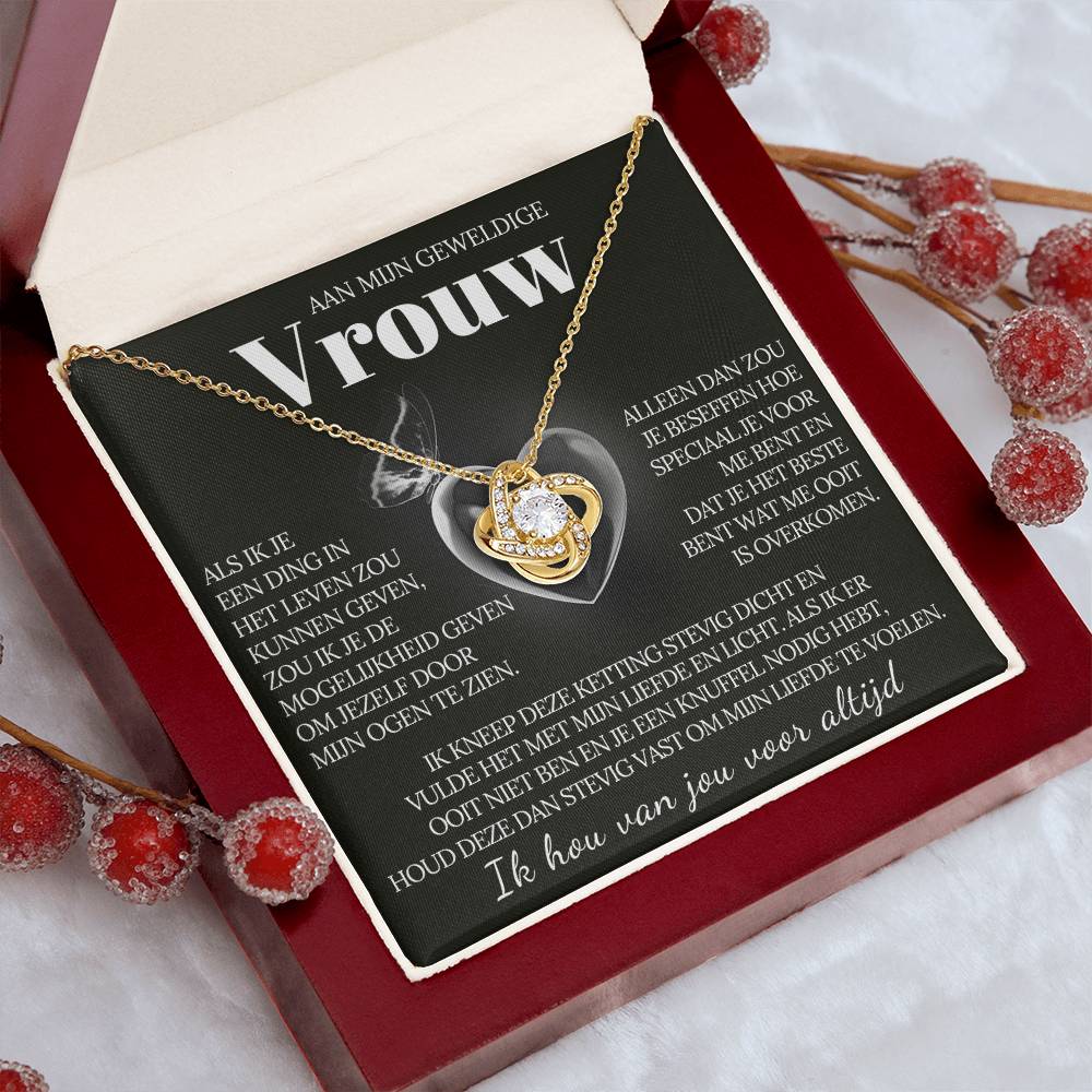 To My Wife - I Love You Forever - Love Knot Necklace