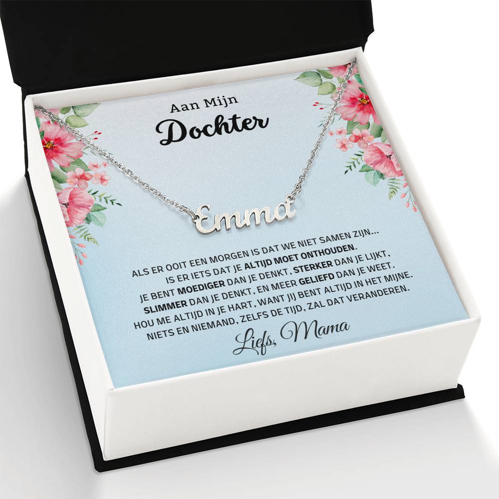 To My Daughter - Always Keep Me in Your Heart - Personalized Name Necklace
