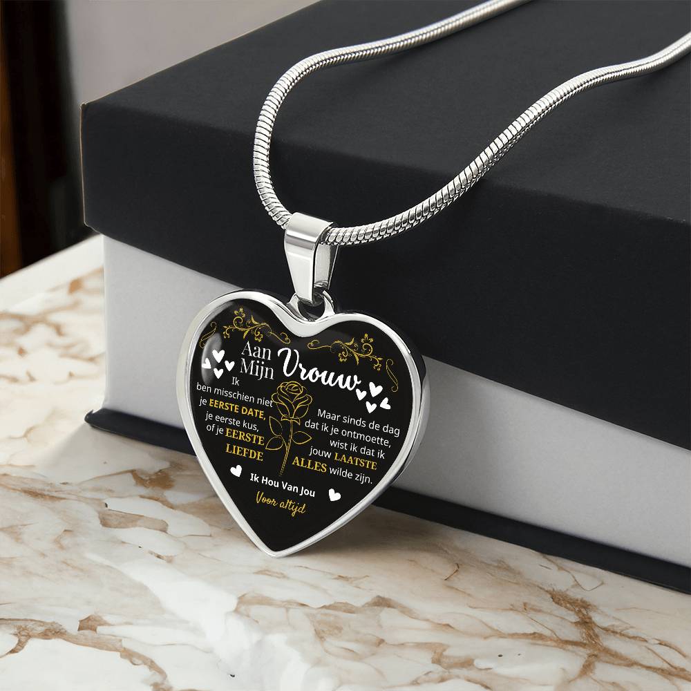 To My Wife - I Love You Forever - Heart Necklace