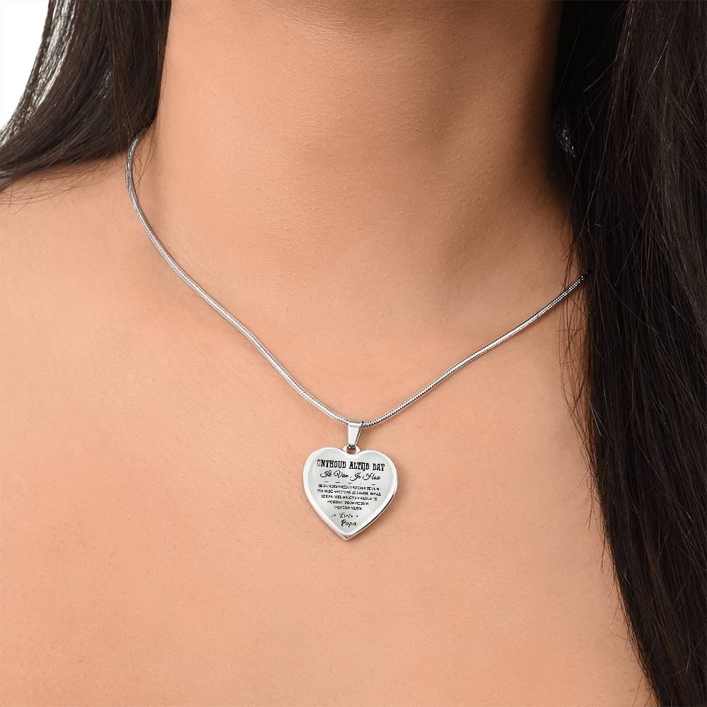 Heart necklace - I love you - Dear, Dad