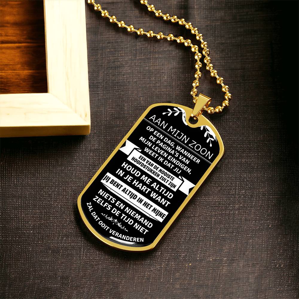 To My Son - My Most Beautiful Chapter - Luxury Dog Tag Necklace