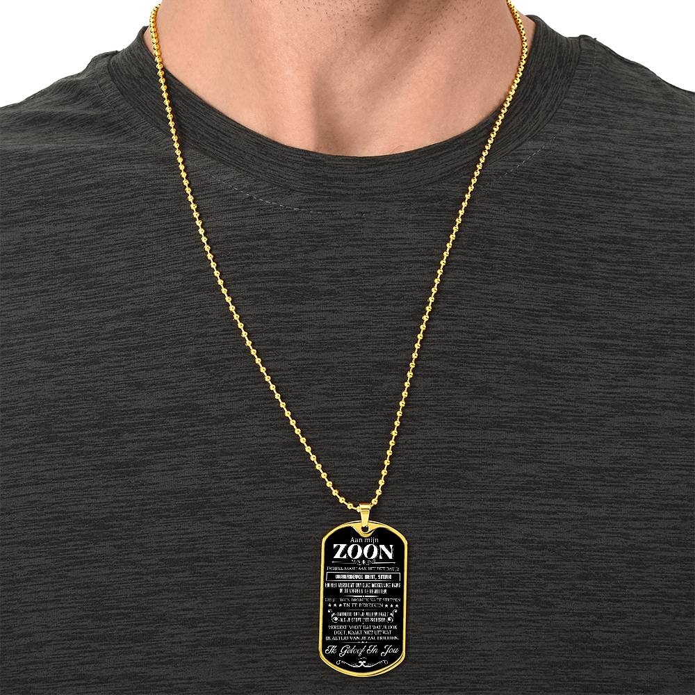 To My Son - You are Valuable and Powerful - Luxury Tag Necklace