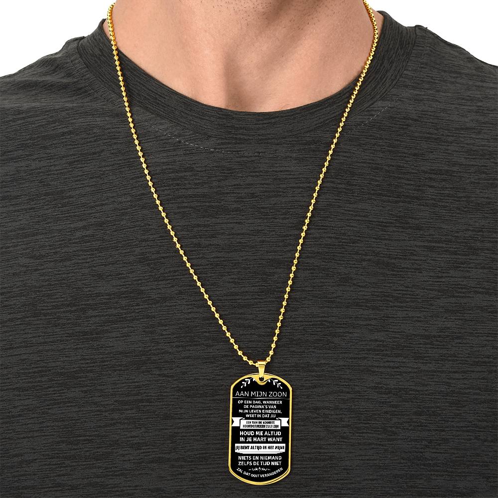 To My Son - My Most Beautiful Chapter - Luxury Dog Tag Necklace