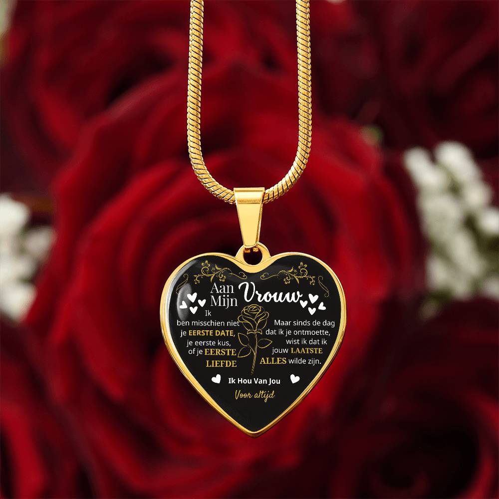 To My Wife - I Love You Forever - Heart Necklace
