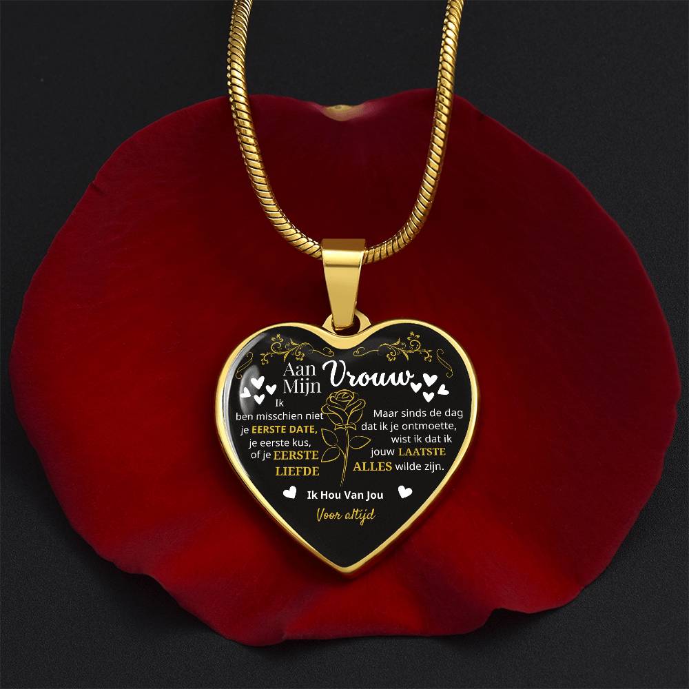 To My Wife - I Love You Forever - Heart Necklace