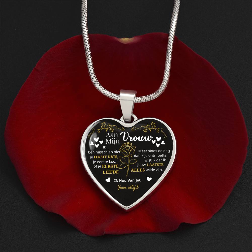 To My Wife - I Love You Forever - Heart Necklace