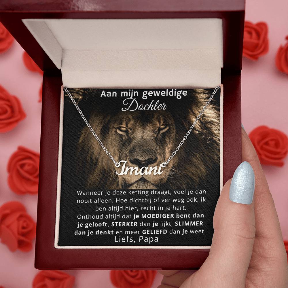 To My Daughter - I Am Always in Your Heart - Personalized Name Necklace