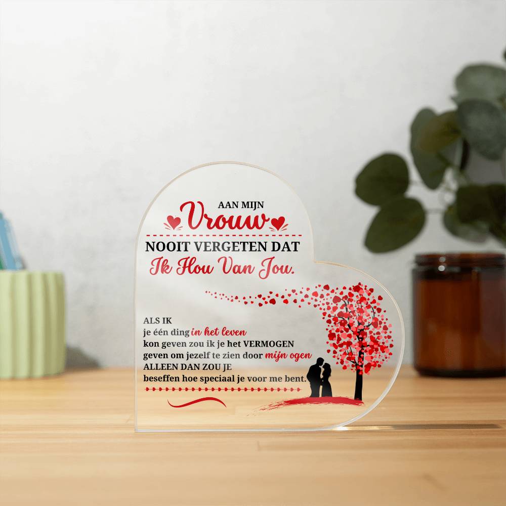 Beautiful Gift for Woman ‘Never forget that I love you’ Plaque