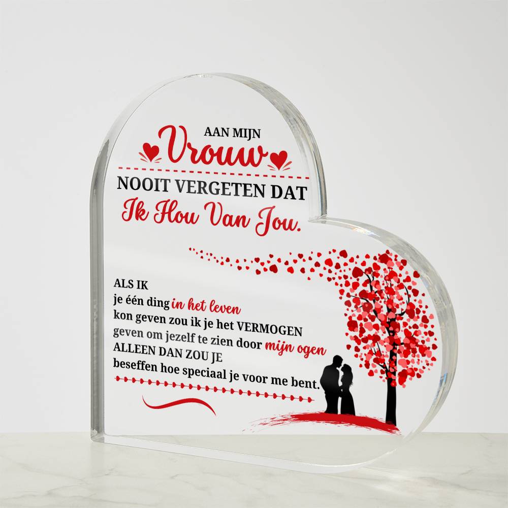 Beautiful Gift for Woman ‘Never forget that I love you’ Plaque
