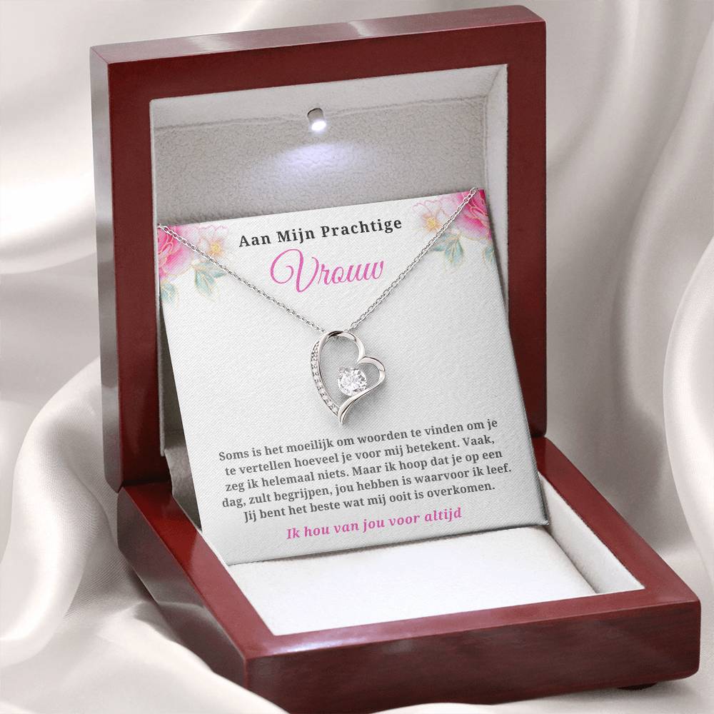 To My Wife - You Are Beautiful - Heart Necklace