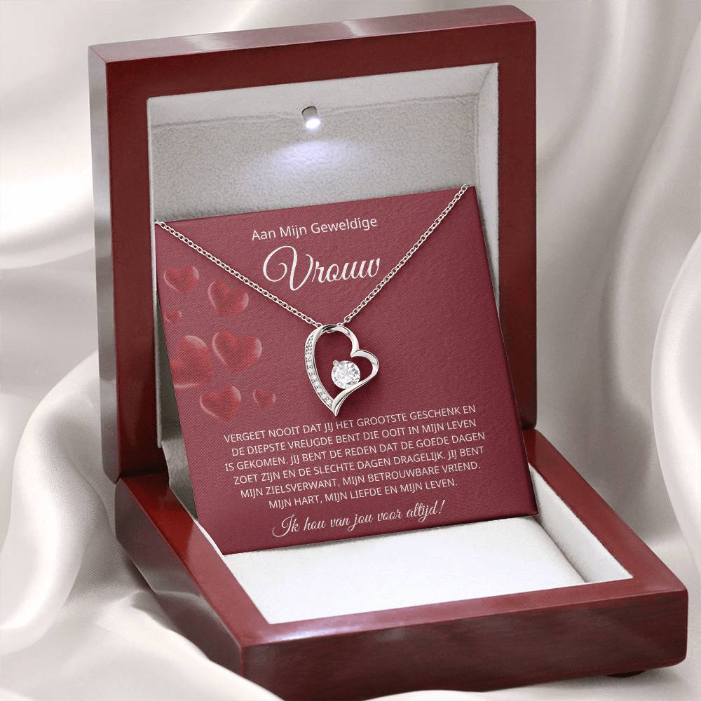 To My Amazing Wife - You are my most beautiful gift - Heart Necklace