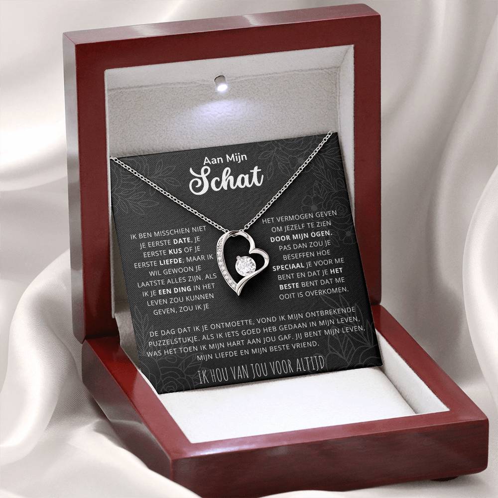 To My Treasure - You are my love, my life, my best friend - Heart Necklace