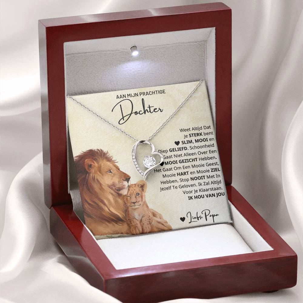 To My Beautiful Daughter - You Are Deeply Loved - Heart Necklace