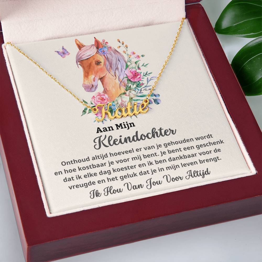 To My Granddaughter - My Joy and Happiness - Personalized Name Necklace