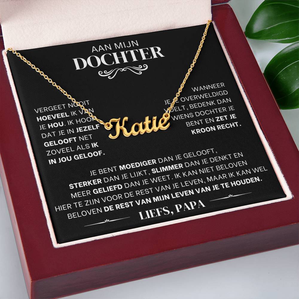 To My Daughter - I Believe in You - Personalized Name Necklace