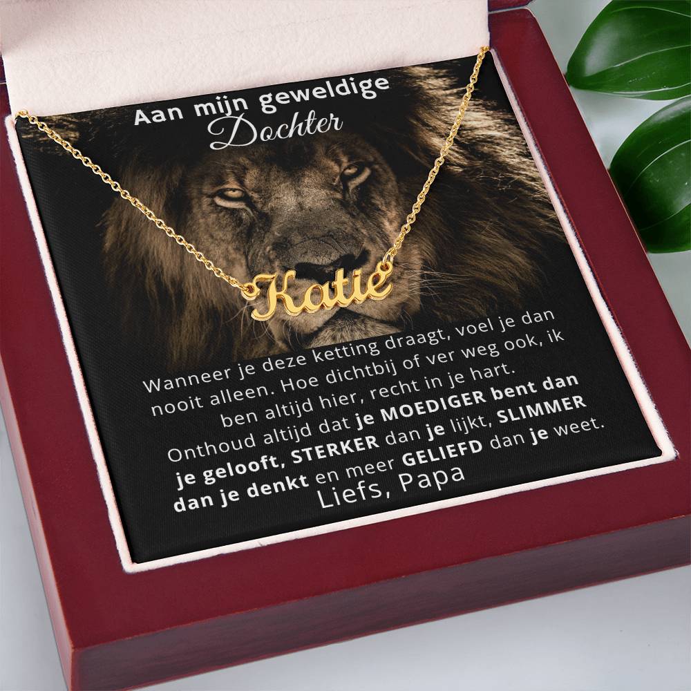 To My Daughter - I Am Always in Your Heart - Personalized Name Necklace