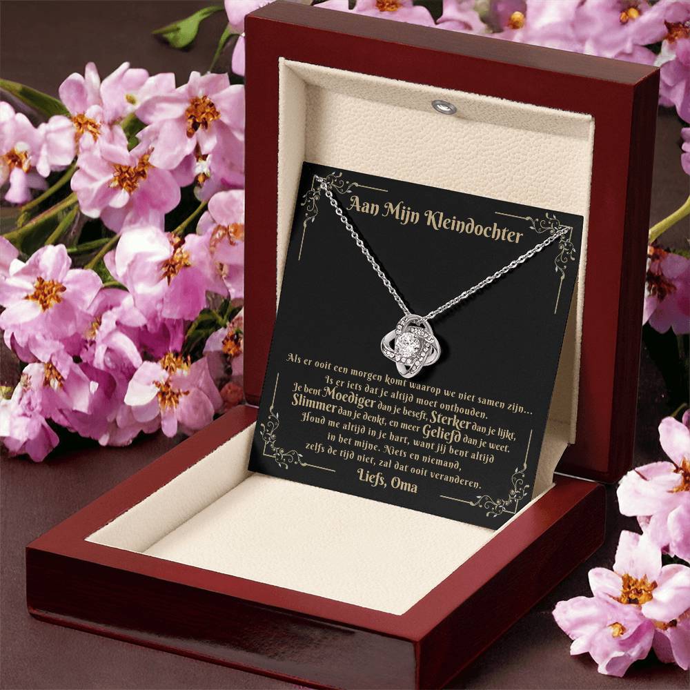 To My Granddaughter - Always Keep Me in Your Heart - Love Knot Necklace