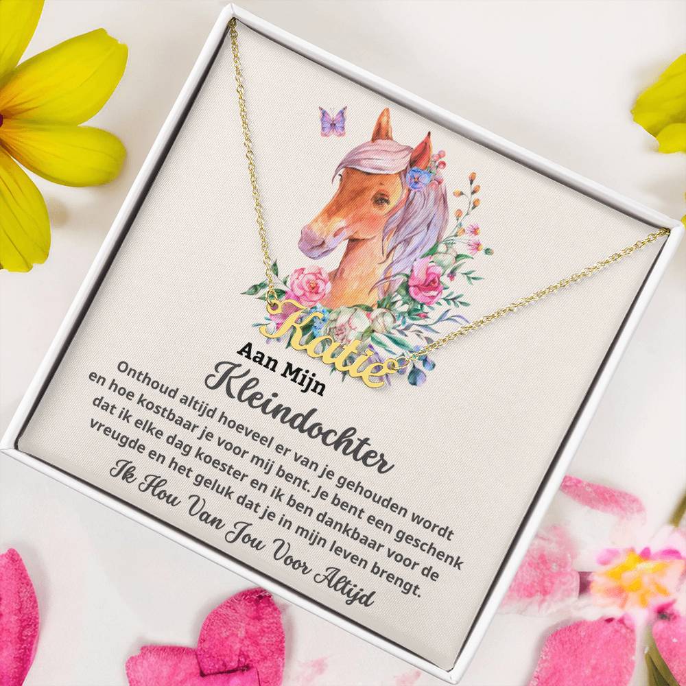 To My Granddaughter - My Joy and Happiness - Personalized Name Necklace