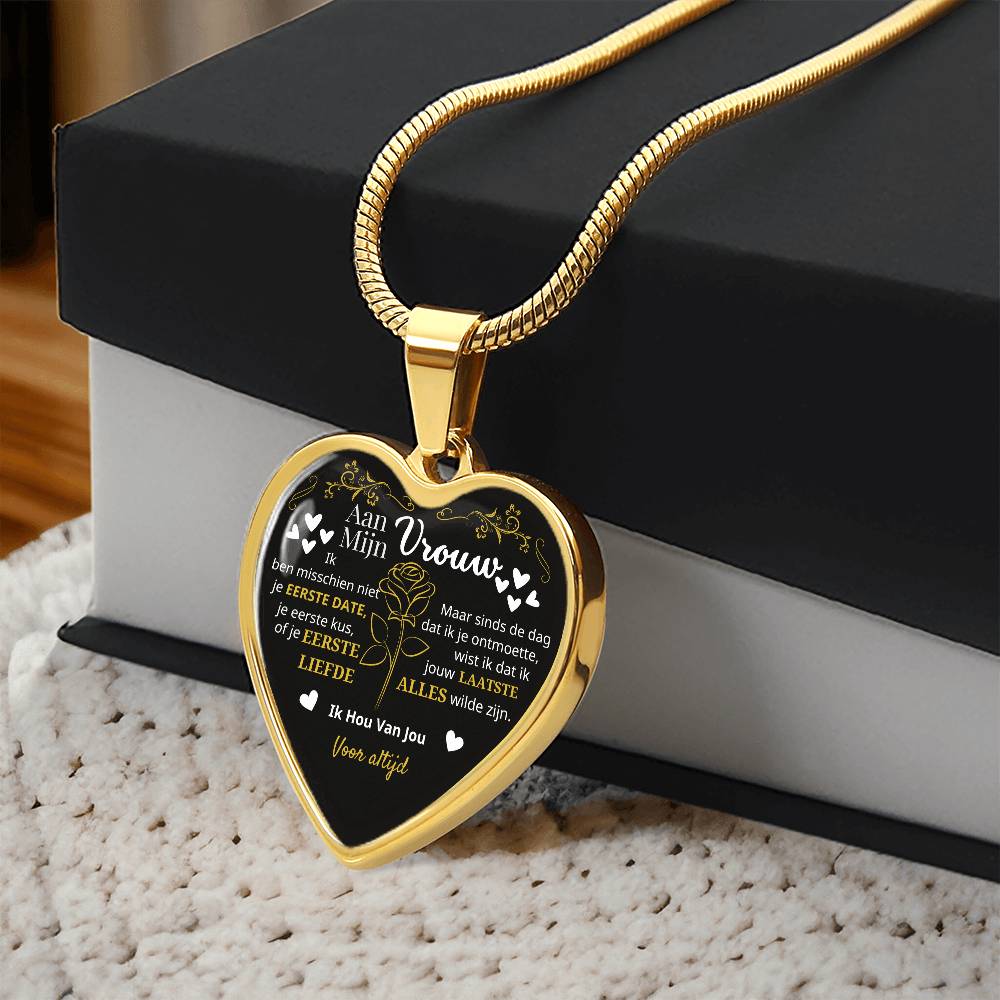 To My Wife - I Love You Forever - Heart Necklace