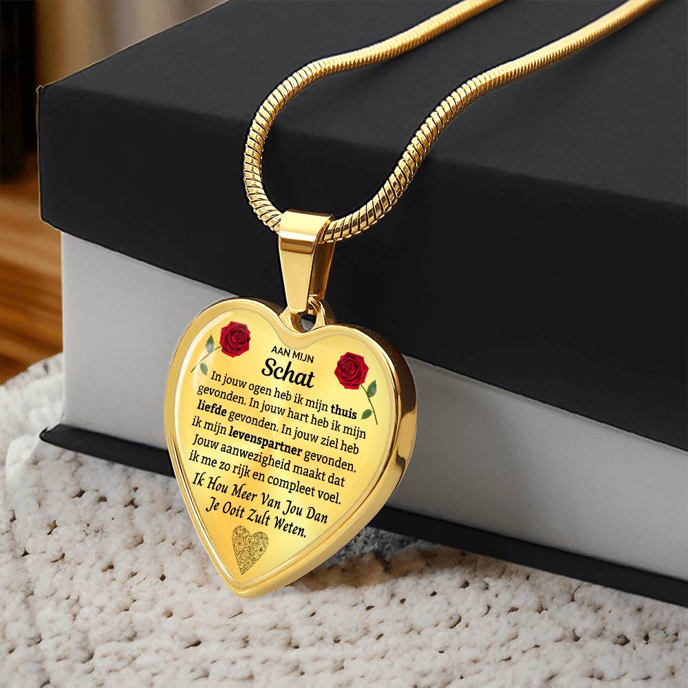 Heart Necklace - I Love You More Than You Will Ever Know - To My Darling