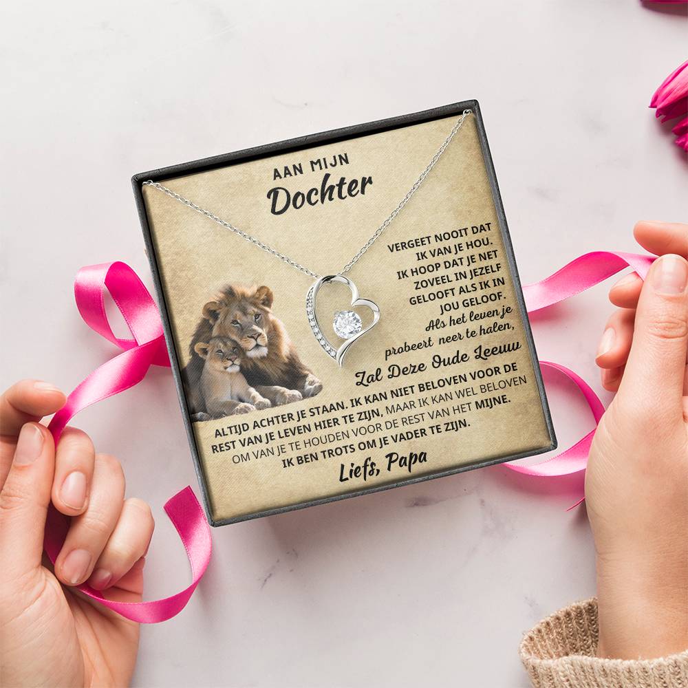 To My Daughter - I Am Proud to Be Your Father - Heart Necklace