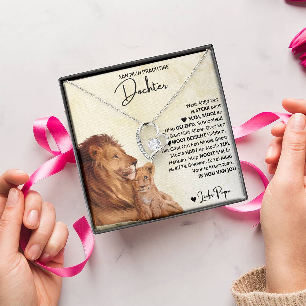 To My Beautiful Daughter - You Are Deeply Loved - Heart Necklace