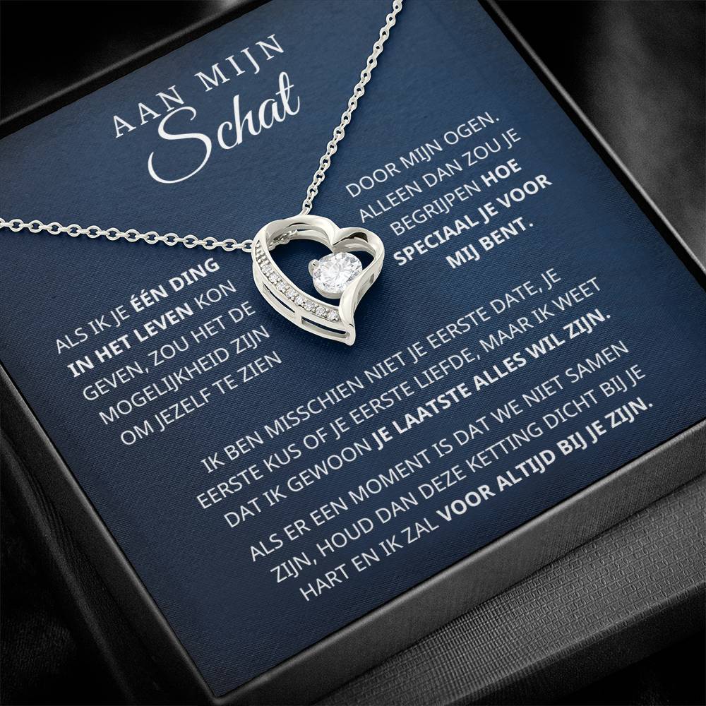 To My Treasure - I Will Always Be With You - Heart Necklace