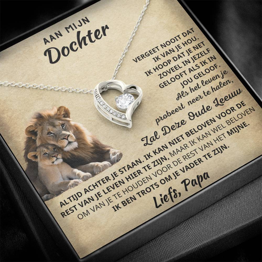 To My Daughter - I Am Proud to Be Your Father - Heart Necklace