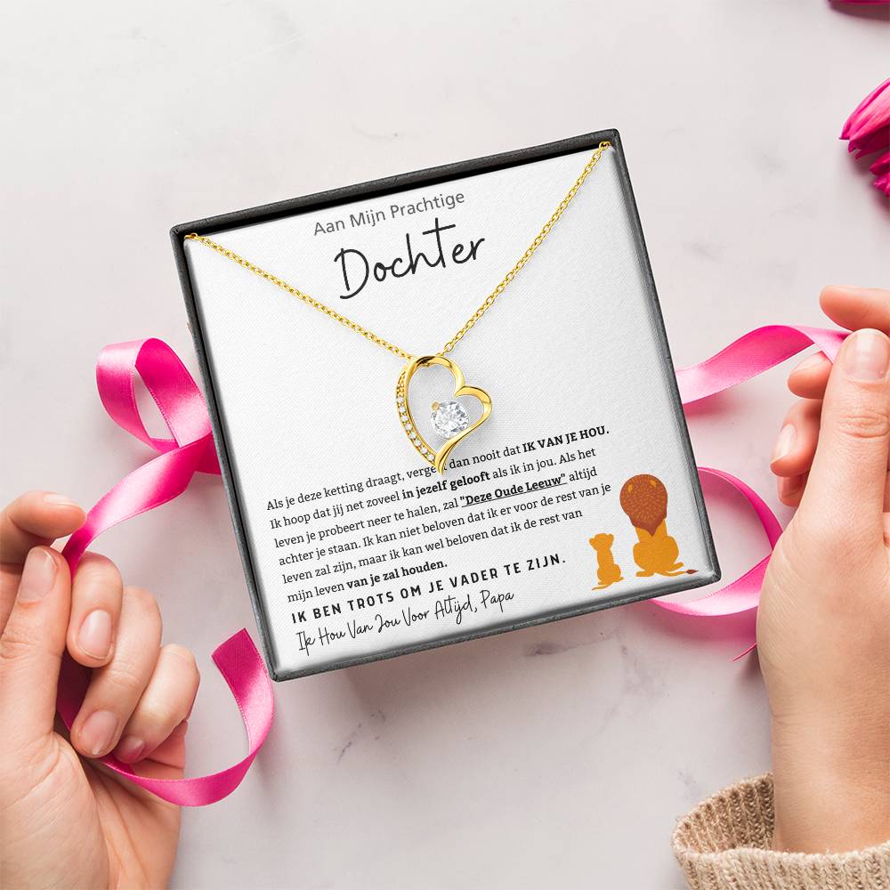 To My Daughter - I Am Proud to Be Your Father - Heart Necklace