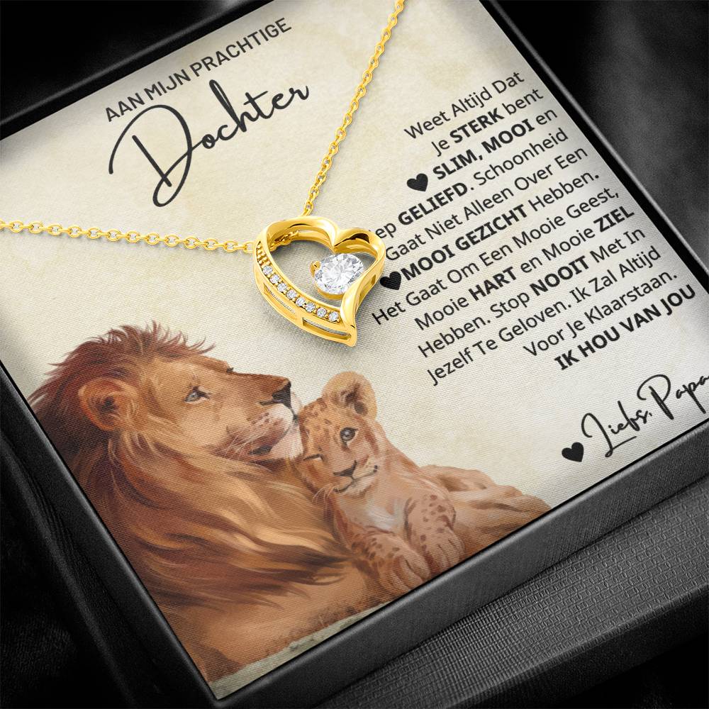 To My Beautiful Daughter - You Are Deeply Loved - Heart Necklace