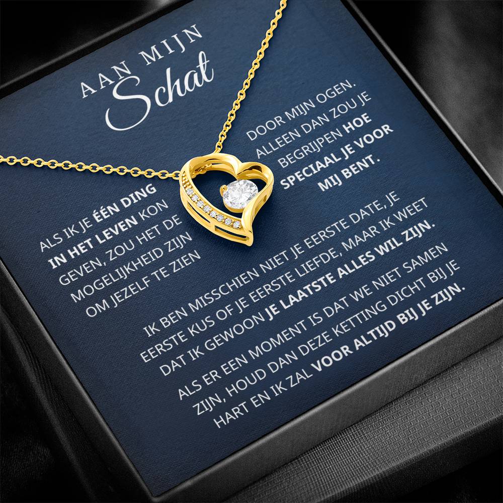 To My Treasure - I Will Always Be With You - Heart Necklace