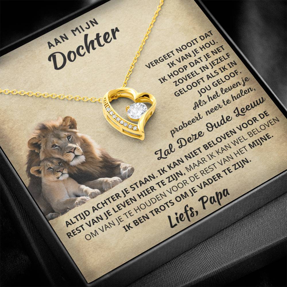 To My Daughter - I Am Proud to Be Your Father - Heart Necklace
