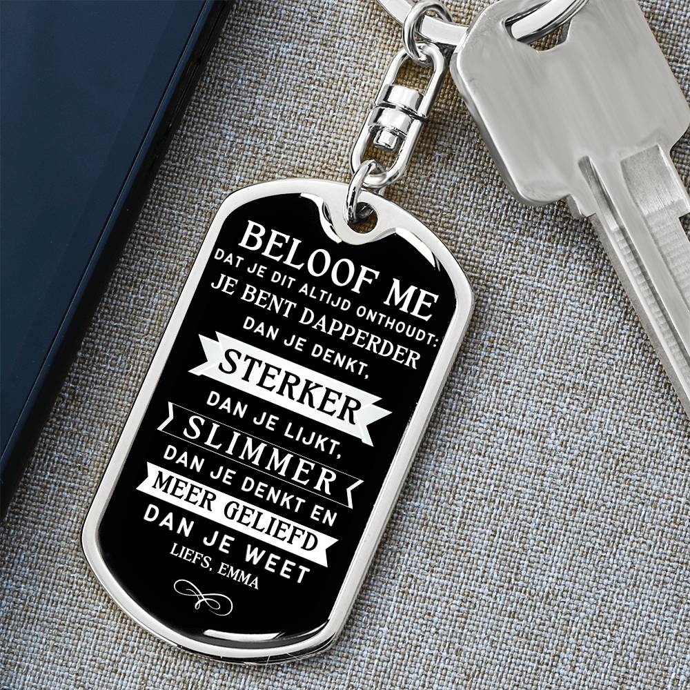 You Are Braver Than You Think - Personalized Keychain