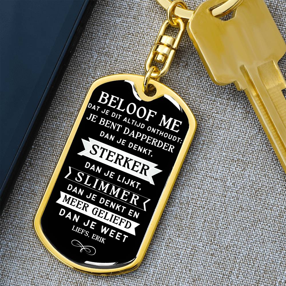 You Are Braver Than You Think - Personalized Keychain