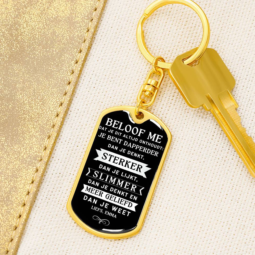You Are Braver Than You Think - Personalized Keychain