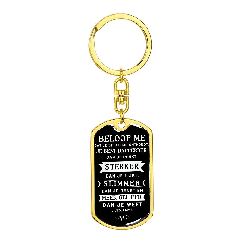 You Are Braver Than You Think - Personalized Keychain