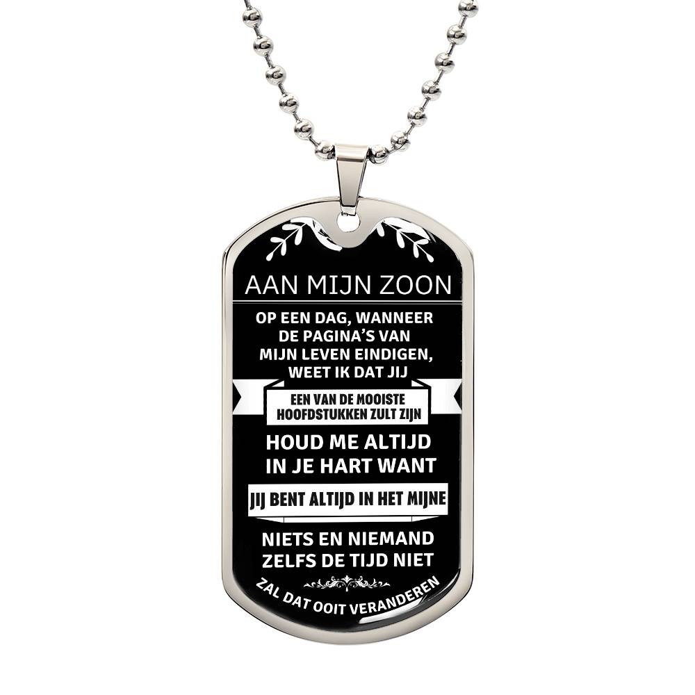 To My Son - My Most Beautiful Chapter - Luxury Dog Tag Necklace