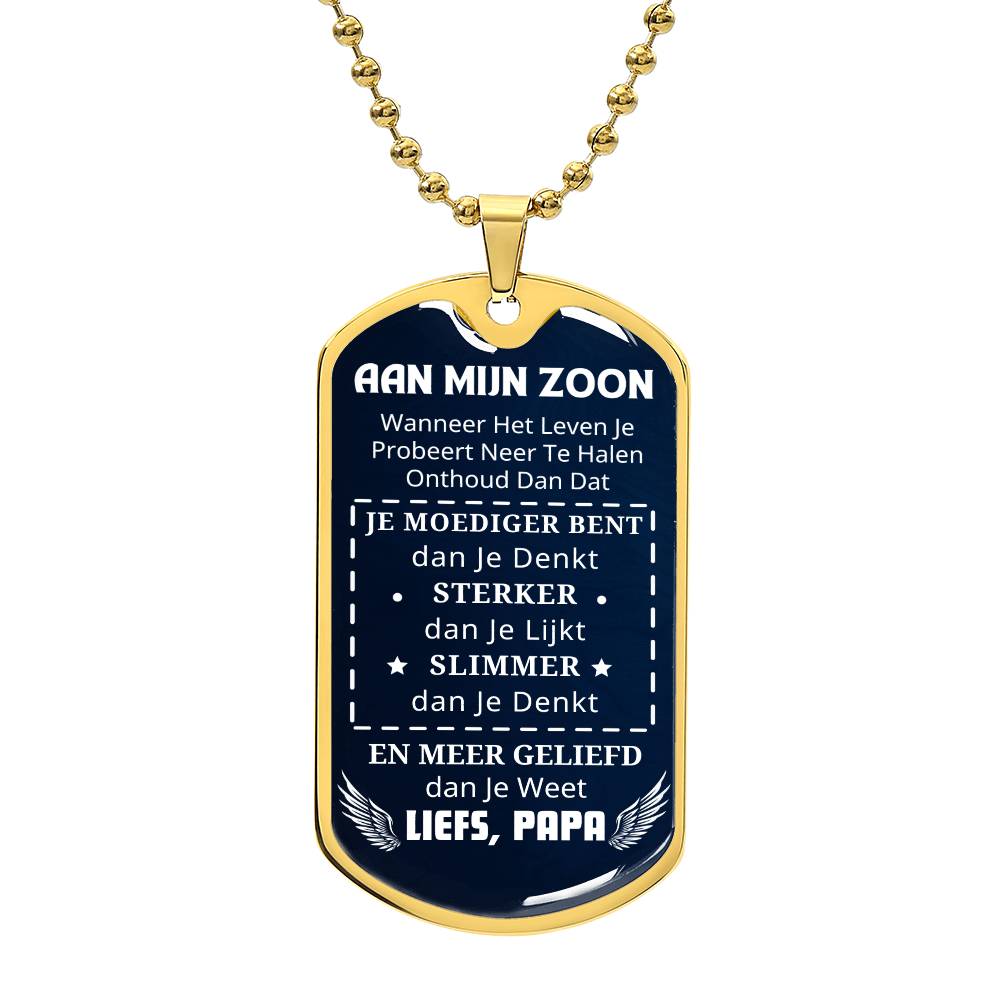 To My Son - You Are Loved More Than You Know - Luxury Tag Necklace