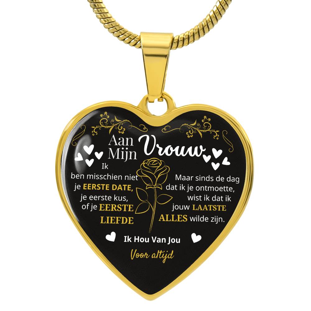 To My Wife - I Love You Forever - Heart Necklace