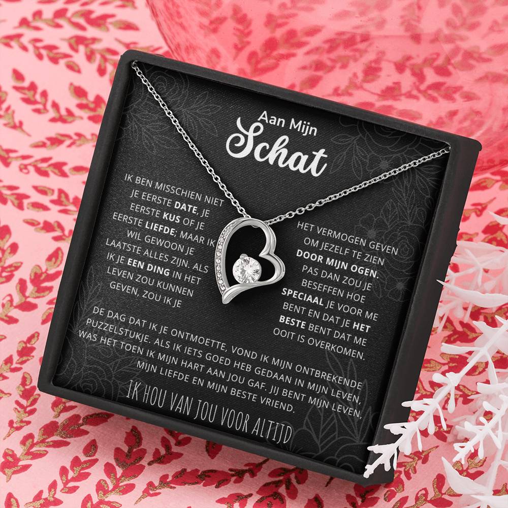 To My Treasure - You are my love, my life, my best friend - Heart Necklace
