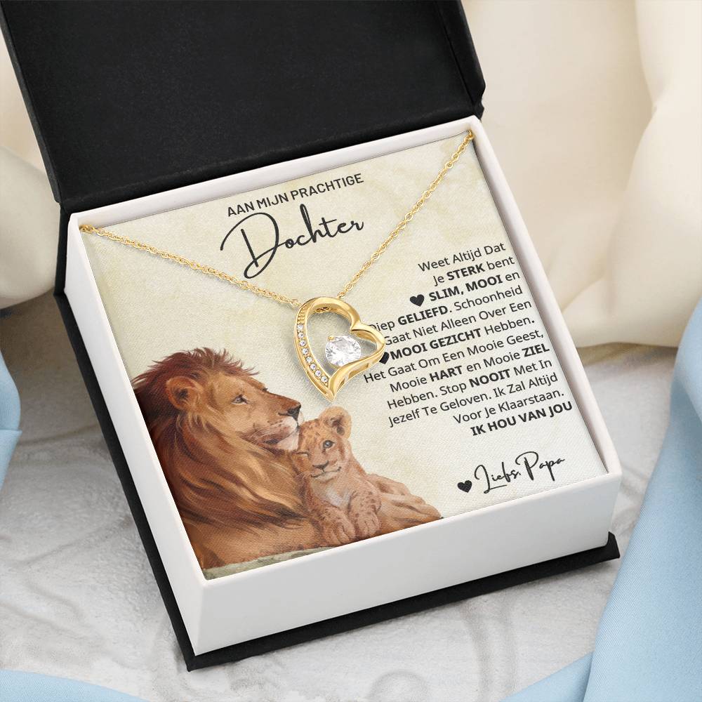 To My Beautiful Daughter - You Are Deeply Loved - Heart Necklace