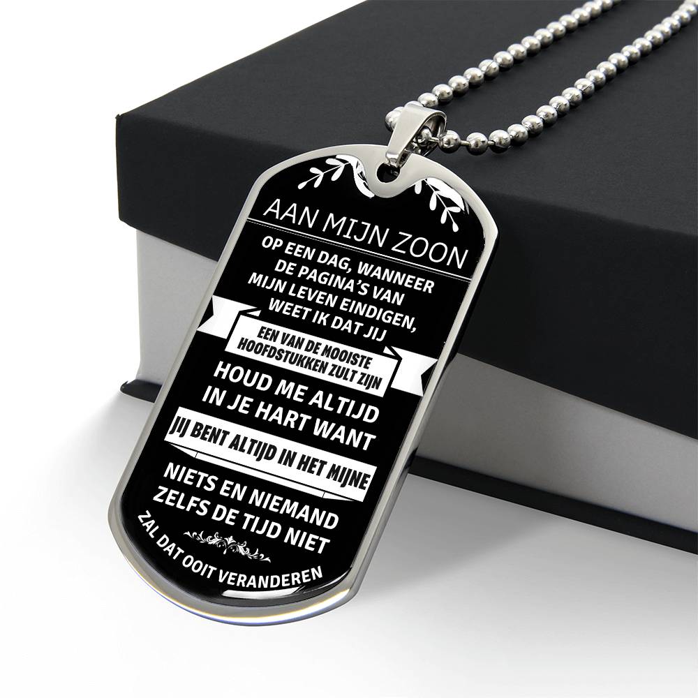 To My Son - My Most Beautiful Chapter - Luxury Dog Tag Necklace