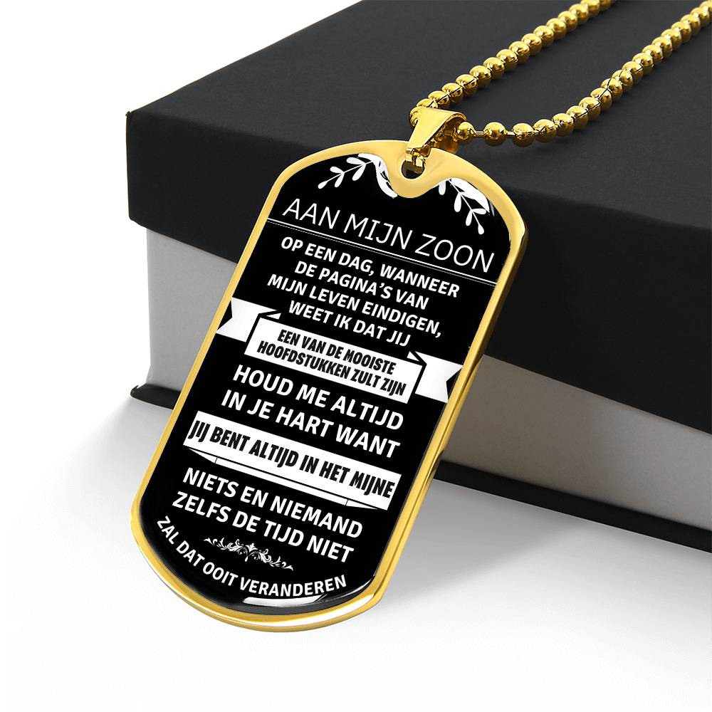 To My Son - My Most Beautiful Chapter - Luxury Dog Tag Necklace