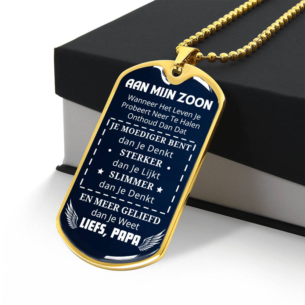 To My Son - You Are Loved More Than You Know - Luxury Tag Necklace