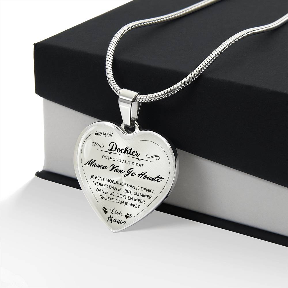 Heart necklace - You are more loved than you know - Love, Mom