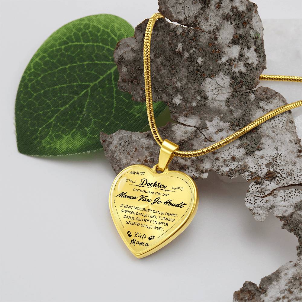 Heart necklace - You are more loved than you know - Love, Mom